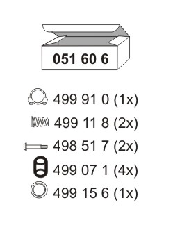 051606 ERNST tlmič výfuku - montáżna sada 051606 ERNST