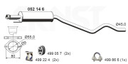 052146 Střední tlumič výfuku ERNST
