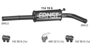 114196 ERNST stredný tlmič výfuku 114196 ERNST