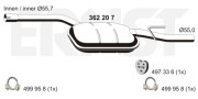 362207 Střední tlumič výfuku ERNST