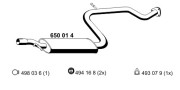650014 ERNST stredný tlmič výfuku 650014 ERNST