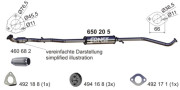 650205 Střední tlumič výfuku ERNST