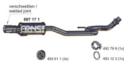 687171 ERNST stredný tlmič výfuku 687171 ERNST