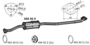 688000 Střední tlumič výfuku ERNST