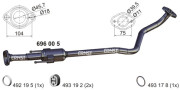 696005 Střední tlumič výfuku ERNST