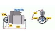 0 001 108 053 Startér BOSCH