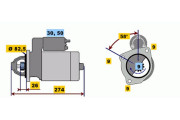 0 001 218 102 Startér BOSCH