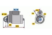 0 001 218 103 Startér BOSCH