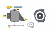 0 986 042 490 BOSCH alternátor 0 986 042 490 BOSCH