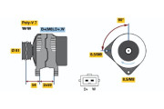 0 986 039 030 BOSCH alternátor 0 986 039 030 BOSCH