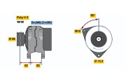 0 986 041 200 BOSCH alternátor 0 986 041 200 BOSCH