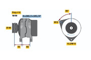 0 123 520 021 BOSCH alternátor 0 123 520 021 BOSCH