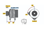 0 986 044 340 BOSCH alternátor 0 986 044 340 BOSCH