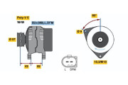 0 986 044 310 BOSCH alternátor 0 986 044 310 BOSCH