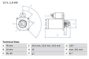 0 986 014 600 BOSCH żtartér 0 986 014 600 BOSCH