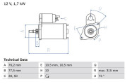 0 986 016 250 BOSCH żtartér 0 986 016 250 BOSCH