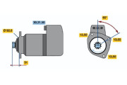 0 986 017 100 Startér BOSCH