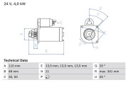 0 986 017 980 BOSCH żtartér 0 986 017 980 BOSCH