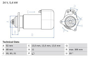 0 986 018 420 BOSCH żtartér 0 986 018 420 BOSCH