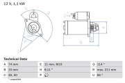 0 986 018 480 BOSCH żtartér 0 986 018 480 BOSCH