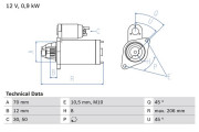 0 986 018 621 BOSCH żtartér 0 986 018 621 BOSCH