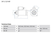 0 986 021 490 BOSCH żtartér 0 986 021 490 BOSCH