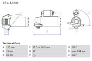 0 986 024 730 BOSCH żtartér 0 986 024 730 BOSCH