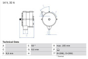 0 986 030 130 generátor BOSCH