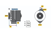 0 986 030 750 BOSCH alternátor 0 986 030 750 BOSCH