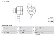 0 986 031 430 BOSCH alternátor 0 986 031 430 BOSCH