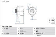 0 986 033 740 BOSCH alternátor 0 986 033 740 BOSCH