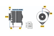 0 986 033 850 BOSCH alternátor 0 986 033 850 BOSCH