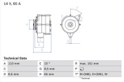 0 986 034 560 BOSCH alternátor 0 986 034 560 BOSCH