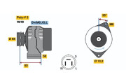 0 986 035 111 BOSCH alternátor 0 986 035 111 BOSCH