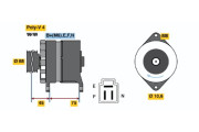 0 986 035 521 BOSCH alternátor 0 986 035 521 BOSCH