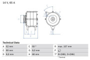 0 986 035 800 generátor BOSCH