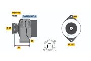 0 986 036 301 BOSCH alternátor 0 986 036 301 BOSCH