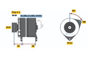 0 986 036 631 BOSCH alternátor 0 986 036 631 BOSCH