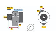 0 986 037 011 BOSCH alternátor 0 986 037 011 BOSCH