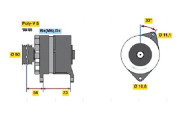 0 986 037 160 generátor BOSCH