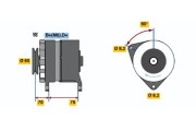 0 986 037 460 BOSCH alternátor 0 986 037 460 BOSCH