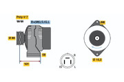 0 986 037 581 BOSCH alternátor 0 986 037 581 BOSCH