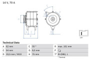 0 986 037 791 BOSCH alternátor 0 986 037 791 BOSCH