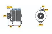 0 986 037 801 BOSCH alternátor 0 986 037 801 BOSCH