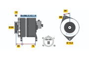 0 986 037 841 BOSCH alternátor 0 986 037 841 BOSCH