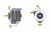 0 986 038 100 BOSCH alternátor 0 986 038 100 BOSCH