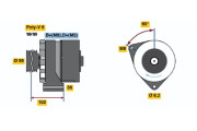 0 986 038 340 BOSCH alternátor 0 986 038 340 BOSCH