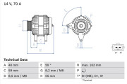 0 986 038 390 generátor BOSCH