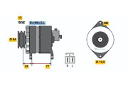 0 986 038 501 BOSCH alternátor 0 986 038 501 BOSCH