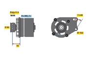 0 986 038 621 BOSCH alternátor 0 986 038 621 BOSCH